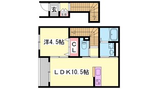 八家駅 徒歩3分 2階の物件間取画像